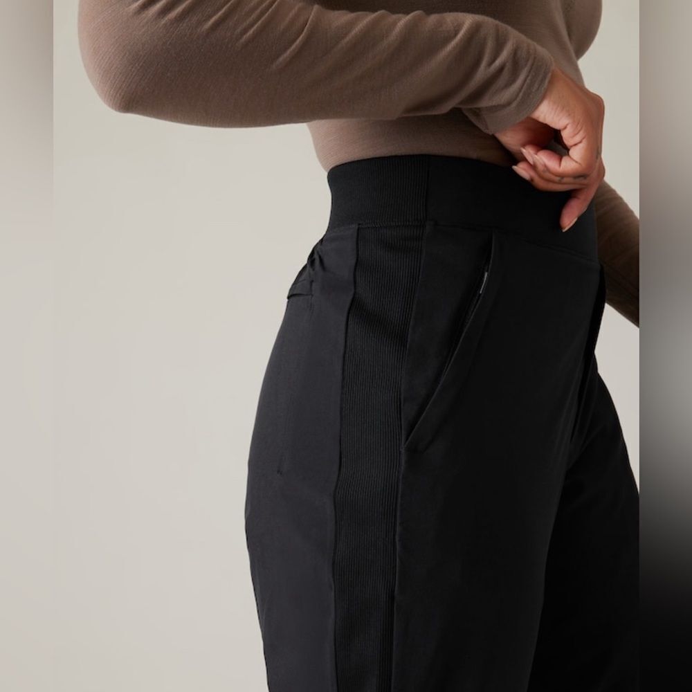 NWT Athleta Brooklyn Lined Black Pant Size 10. - Picture 2 of 9